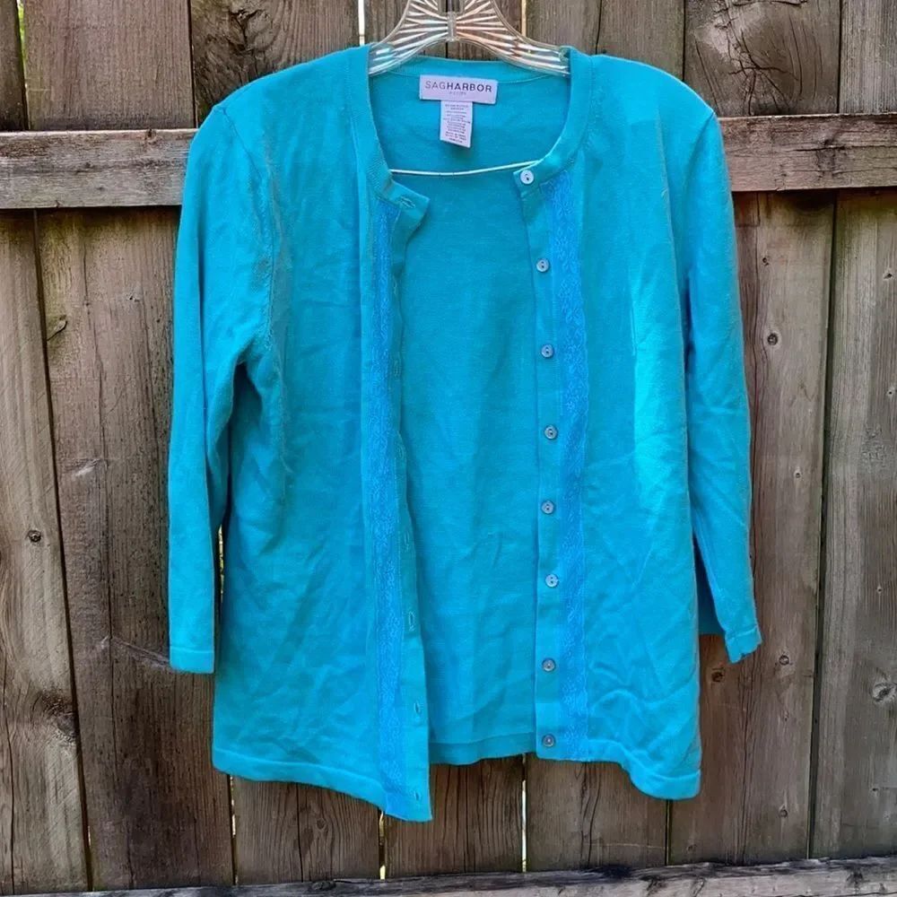 Sag Harbor Petite button down top sz. Medium Petite